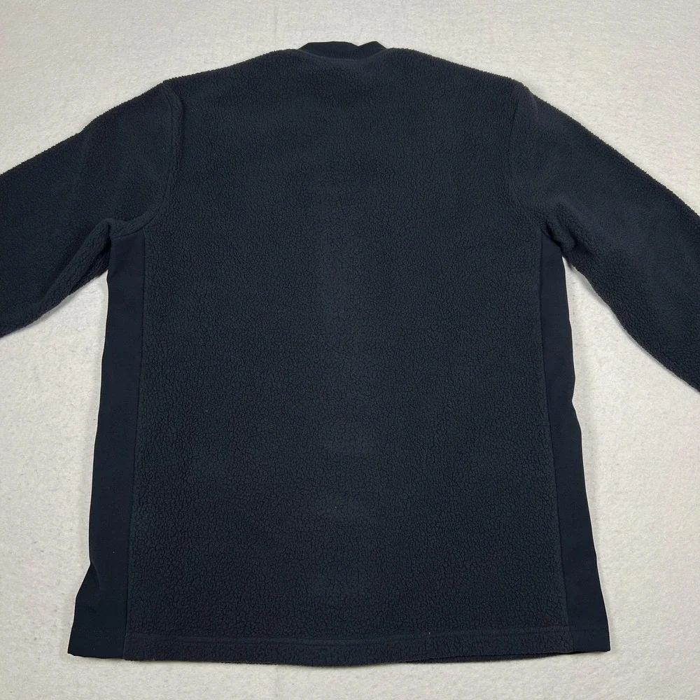 Oakley Fluffy 1/2‎ Zip Fleece Jacket Mens M Blue Sherpa Pullover Custom Fit Logo
